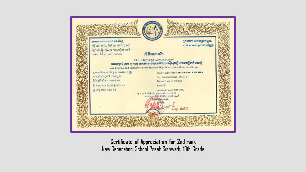 High School Life Certificates Certificate