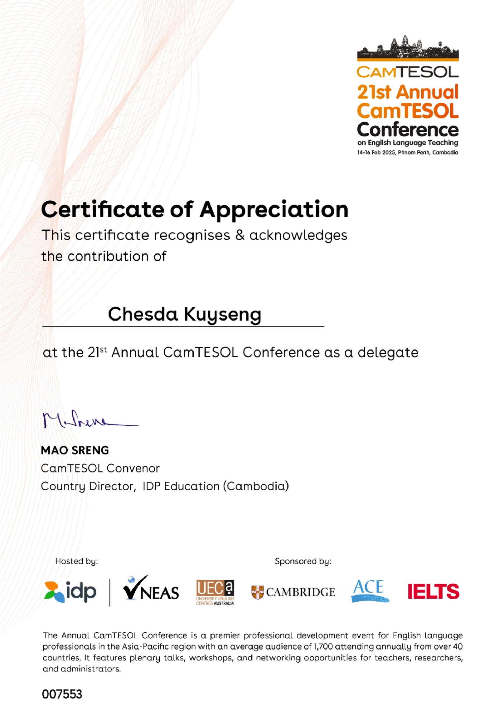 University Life Certificates Certificate